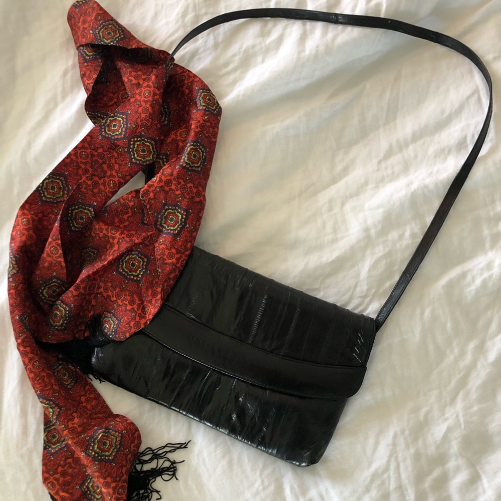 Eel skin purse